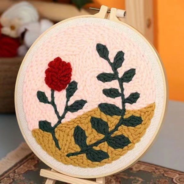 Punch Needle Kit - Rose and Leaf Branch For Discount