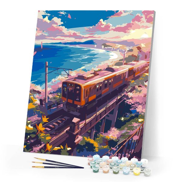 Sakura Railway by the Ocean For Cheap