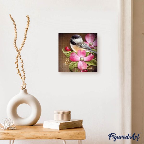 Diamond Painting - Little Bird and Flowers Online - Image 3