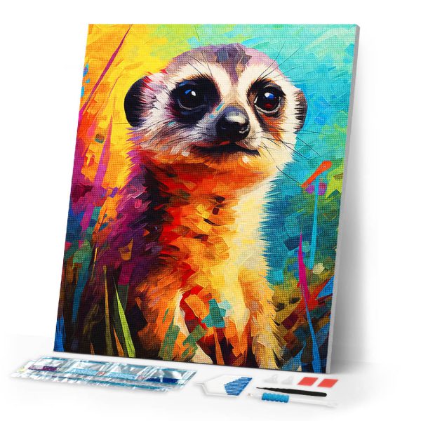 Diamond Painting - Colorful Abstract Meerkat Cheap