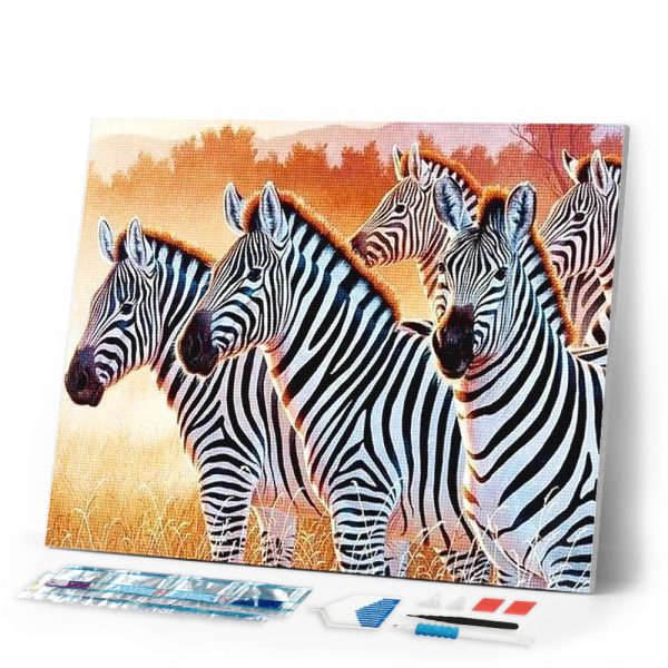 Diamond Painting - Zebra Family Supply