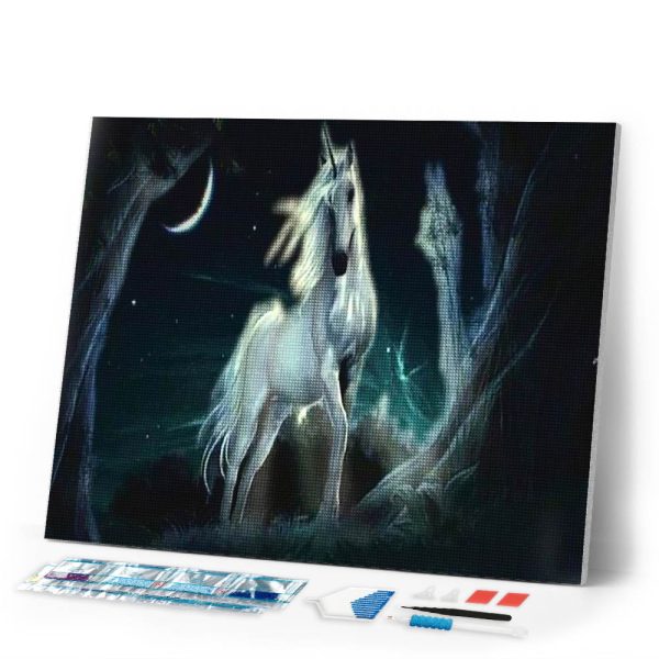 Diamond Painting - Unicorn in the dark For Discount