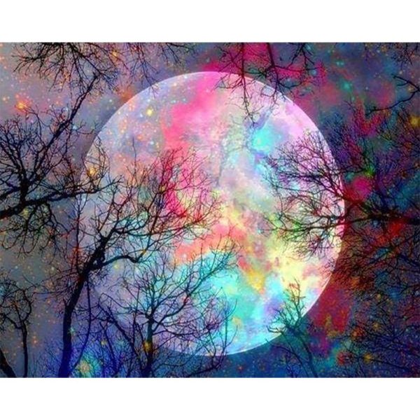 Diamond Painting - Full Moon Colorful Online Hot Sale - Image 2