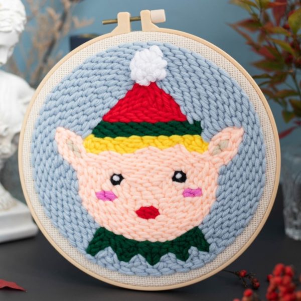 Punch Needle Kit - Little Doe in a Christmas Hat Cheap