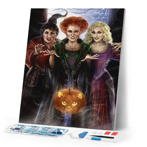 Diamond Painting - Halloween Witches Hot on Sale