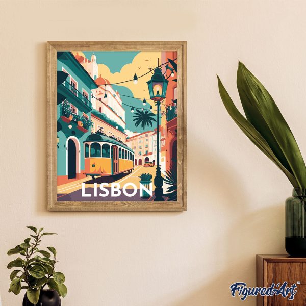 Travel Poster Lisbon For Sale - Image 3