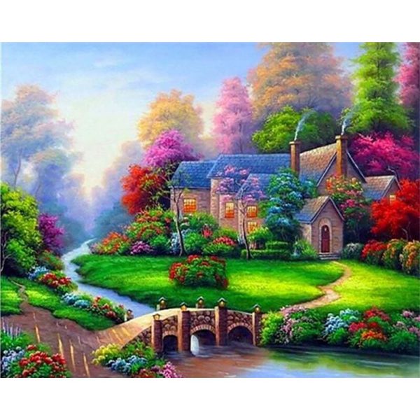Diamond Painting - Villa with Nice Garden Online - Image 2