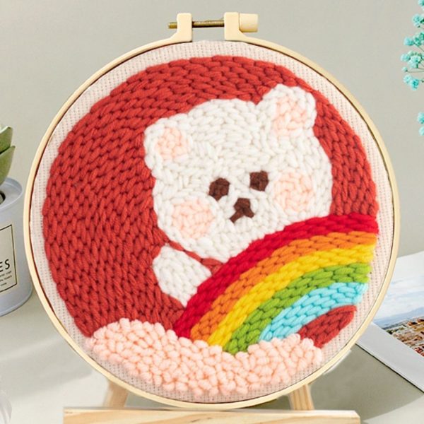 Punch Needle Kit - Little Bear and a Rainbow Supply