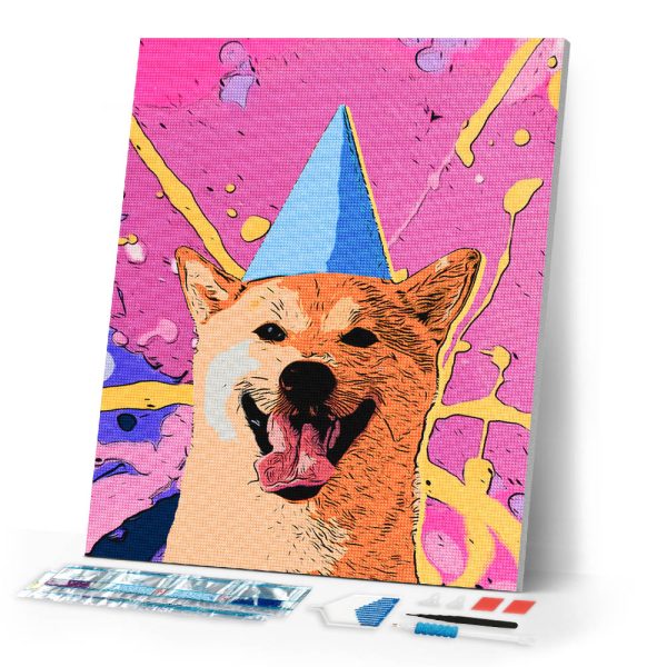 Diamond Painting - Pop Art Smiling Dog Discount
