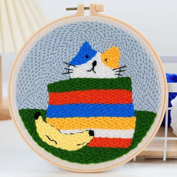 Punch Needle Kit - A Cat in his Basket Discount
