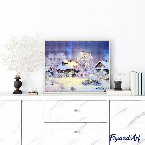 Diamond Painting - Houses in the Snow Cheap - Image 3