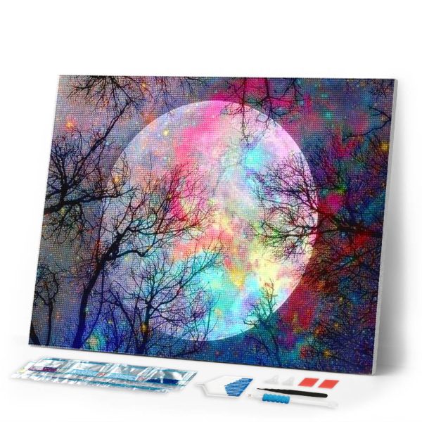 Diamond Painting - Full Moon Colorful Online Hot Sale