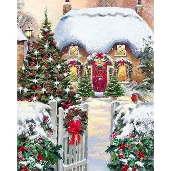 Diamond Painting - Winter House Online - Image 2