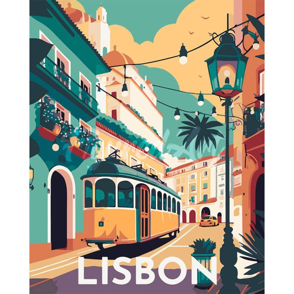 Travel Poster Lisbon For Sale - Image 2