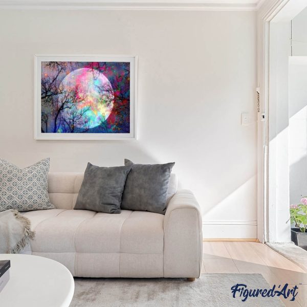 Diamond Painting - Full Moon Colorful Online Hot Sale - Image 3