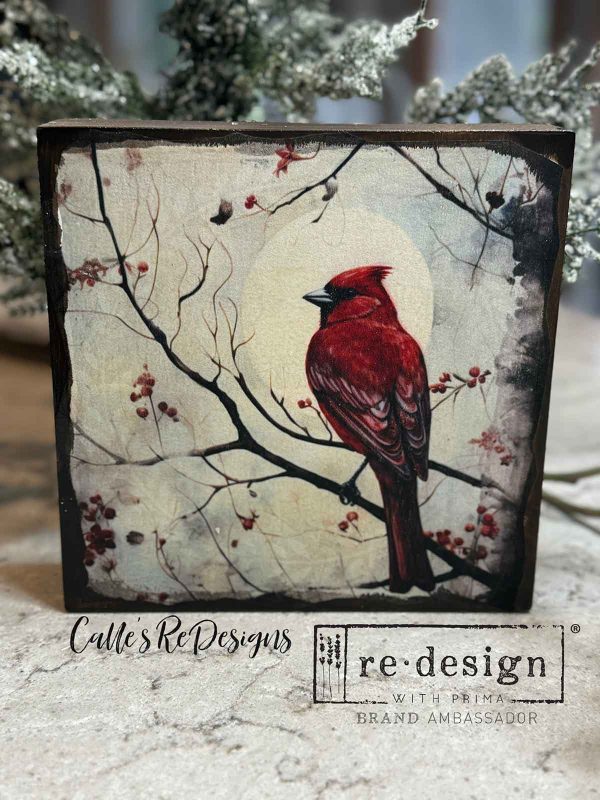 Tear Resistant Redesign with Prima Decoupage Decor Tissue Paper - Festive Cardinal (A3) 12 x16  (3 sheets) Hot on Sale - Image 5